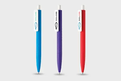 Diamond Pattern Pen with White Clip