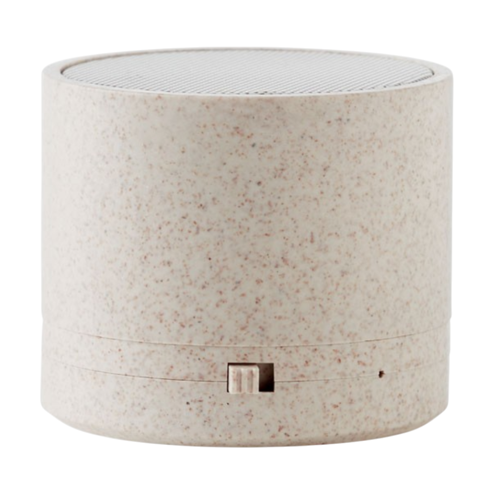 Round bass+ speaker wheat straw ABS