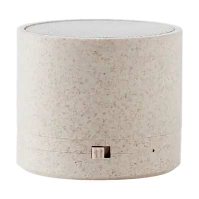 Altoparlante ROUND BASS+ 3W in Paglia di Grano e ABS