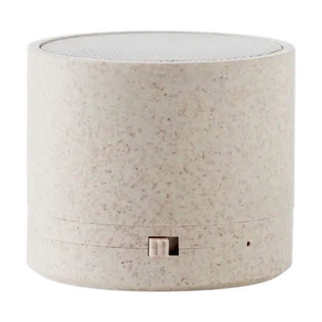 ROUND BASS+ 3W Speaker Wheat Straw ABS