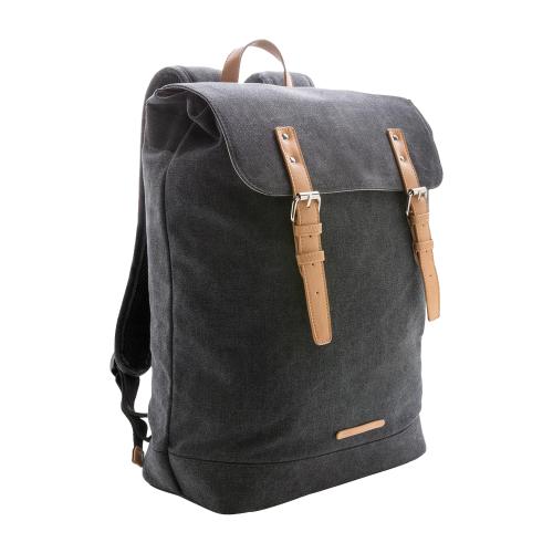 canvas laptop backpack icon black
