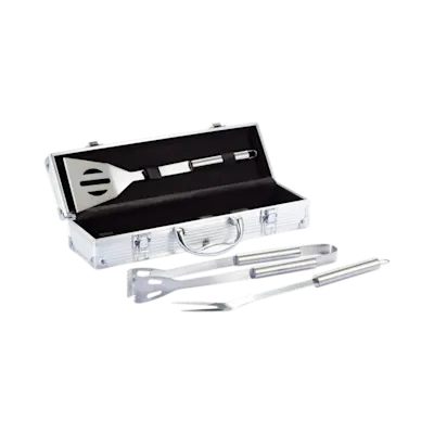 Stainless Steel Barbecue Set in Aluminium Box