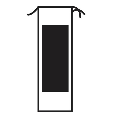 screen print 1 colour front bag 100x40mm