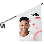 Flag, Pole and Suction cap
