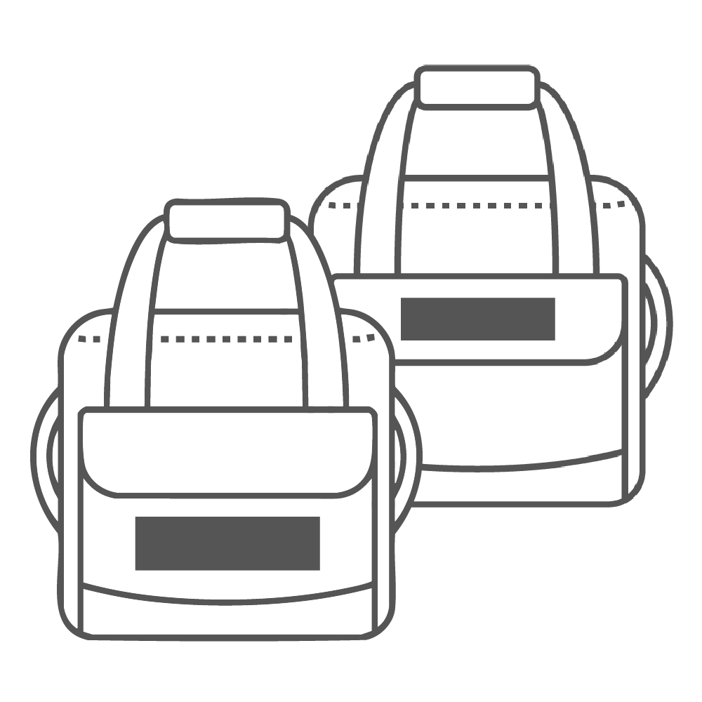 180 x 50 mm - Voor | 150 x 40 mm - Voor Omhoog