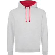 Heather Grey Fire Red
