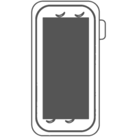 50 x 110 & 50 x 75 mm - arrière et avant