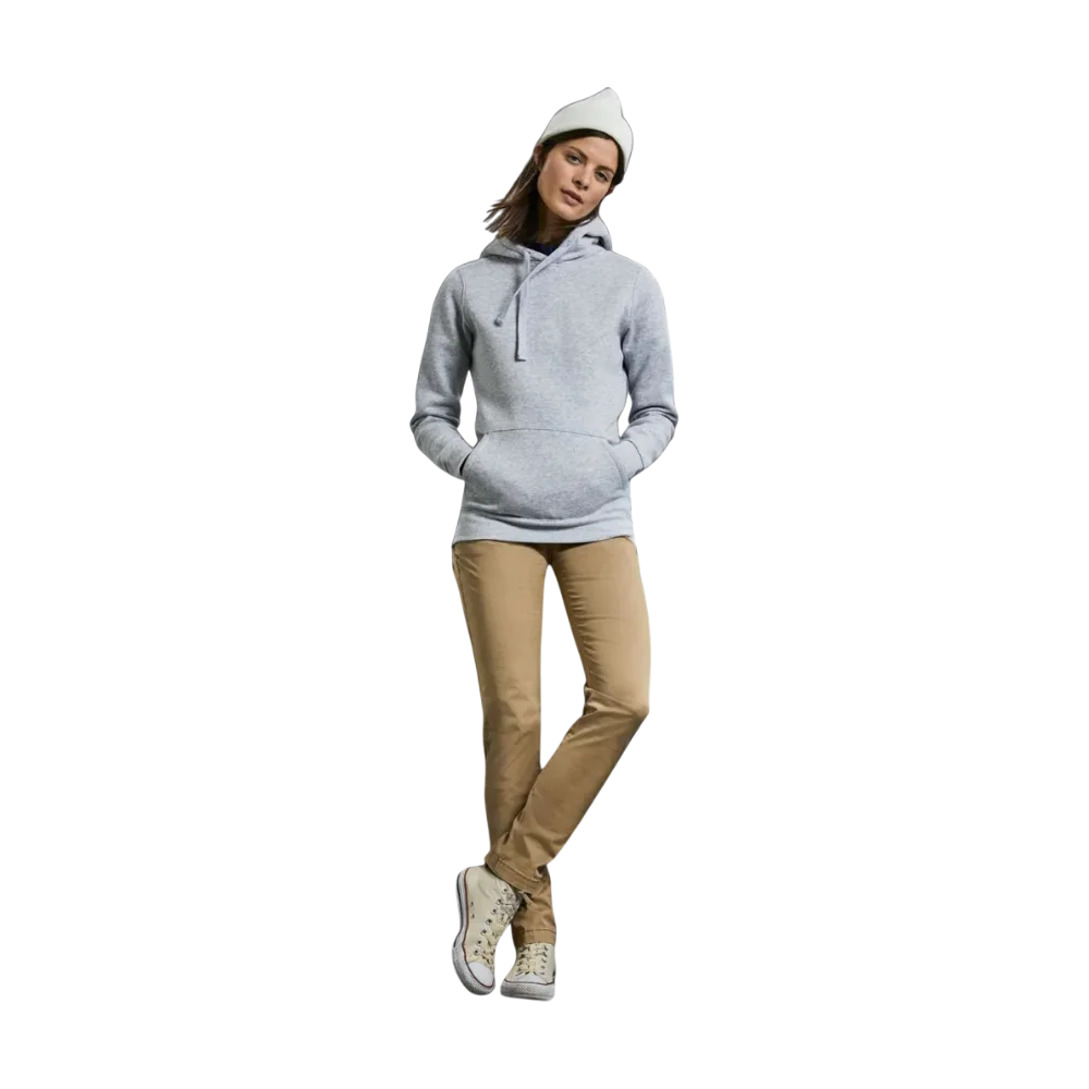 PDP - russellladiesauthentichoodedsweat square grey background