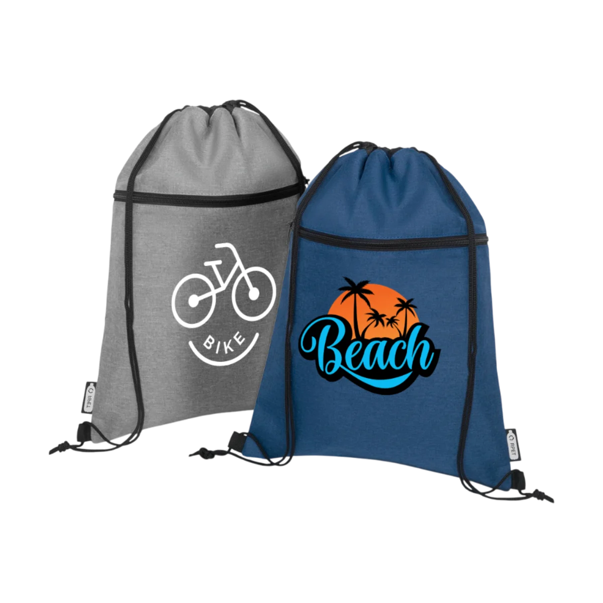 RPET Drawstring Bag with Zip main image