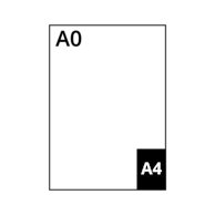 A4  210 x 297 mm