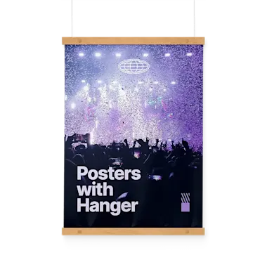 Affiches avec crochets suspension