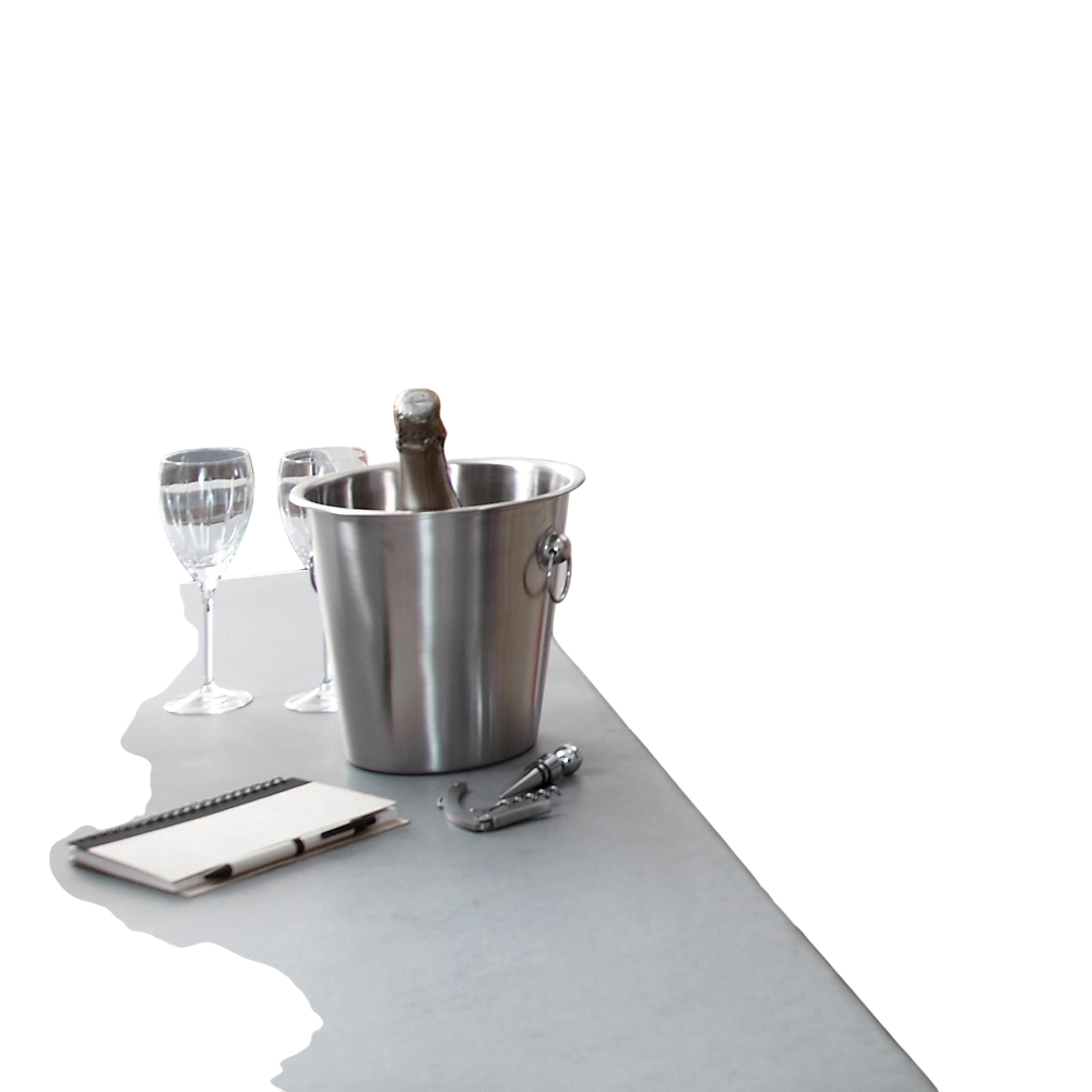 Seau à champagne en acier inoxydable