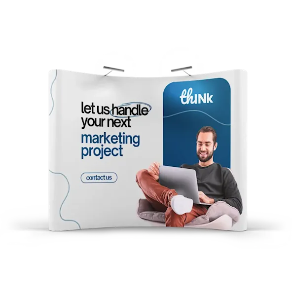 Stand pop-up curvo