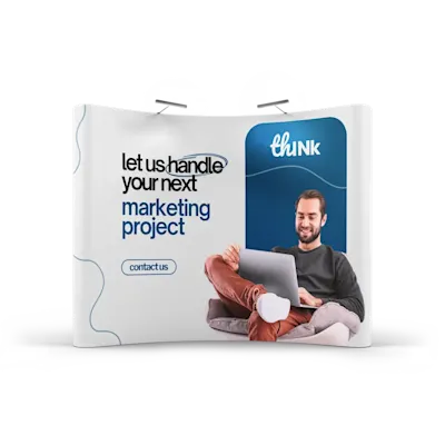 Stand pop-up curvo