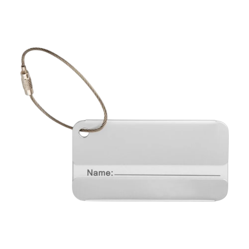 PDP - taggyaluminiumluggagetag square #F8F8F8 background