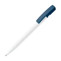 Bianco e blu scuro