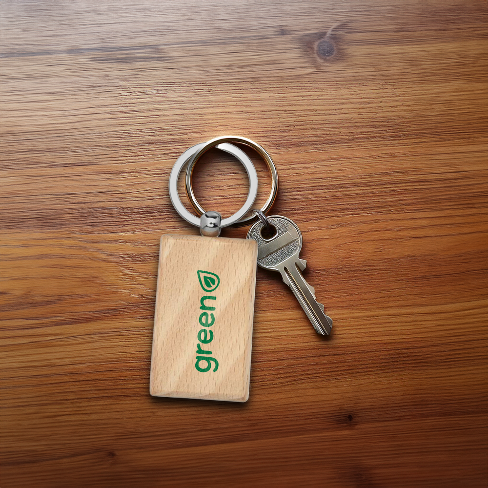 Gian Beech Wood Keychain | HelloPrint