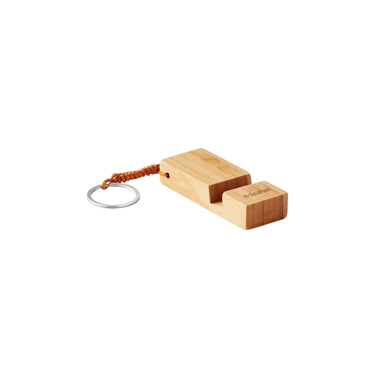 Bamboo Key Ring and Smartphone Stand main image
