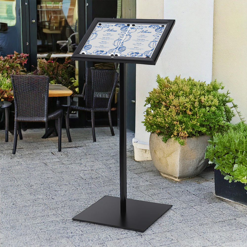 Black Lockable Menu Stand | HelloPrint