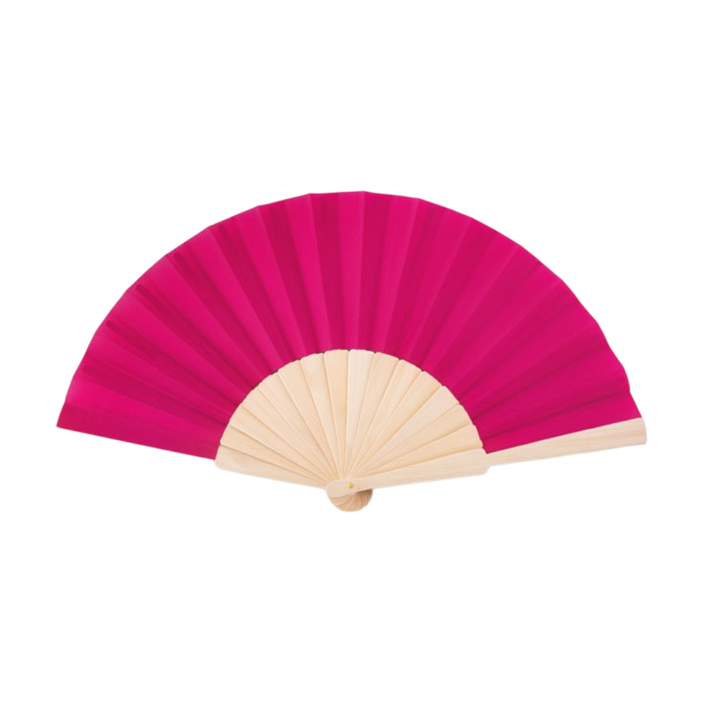 ICON - woodmanualhandfan fuchsia