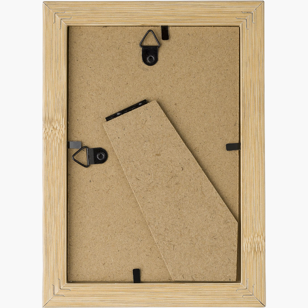 Progettazione 1 Cornice In Bambù Per Foto 13x18 Cm – Legno Naturale, Stile Galleria