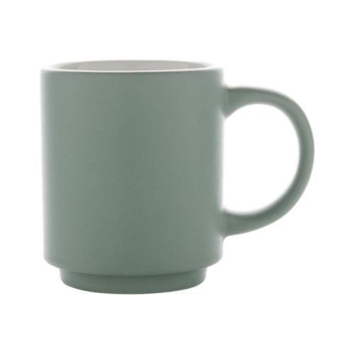 Ceramic stackable mug green
