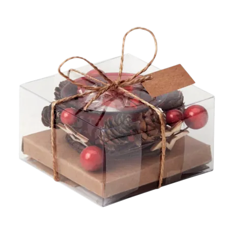 Glass Soda Lime Christmas Candle Holder