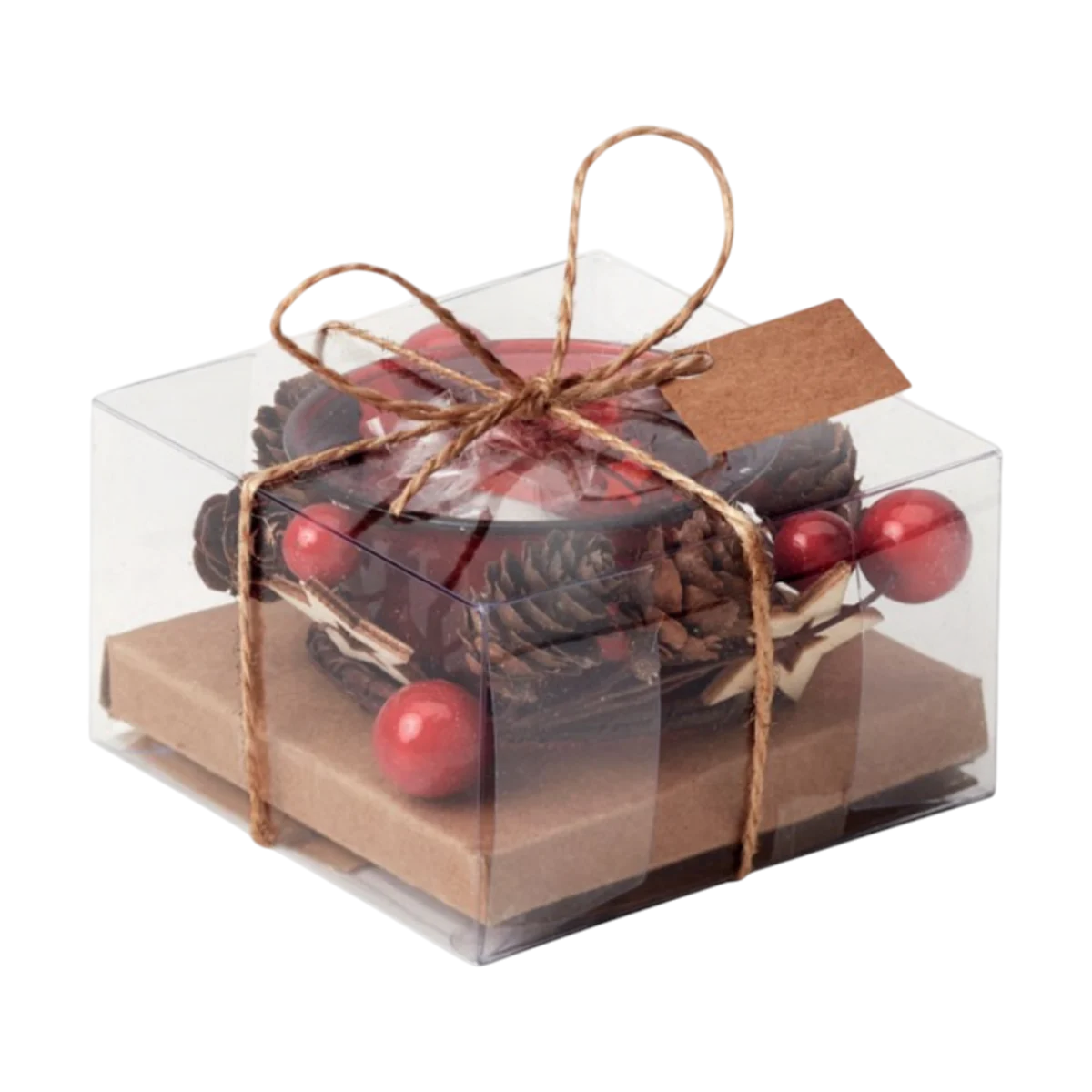 Glass Soda Lime Christmas Candle Holder main image