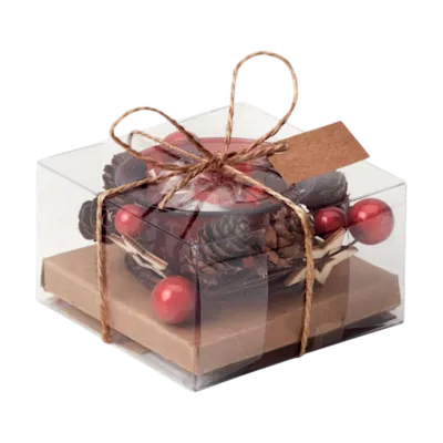 Glass Soda Lime Christmas Candle Holder