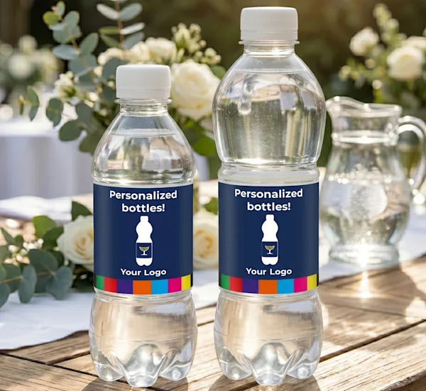 Water bottle with finish