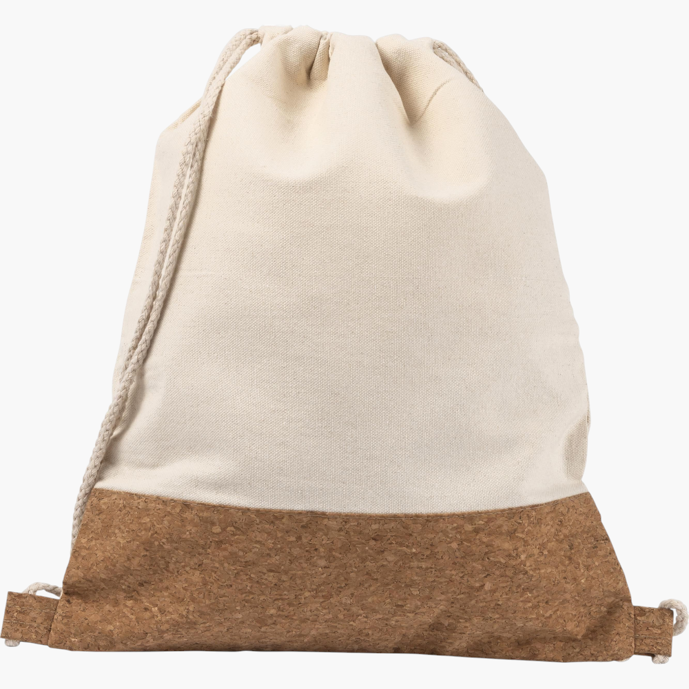Sac à dos en coton avec cordons coulissants