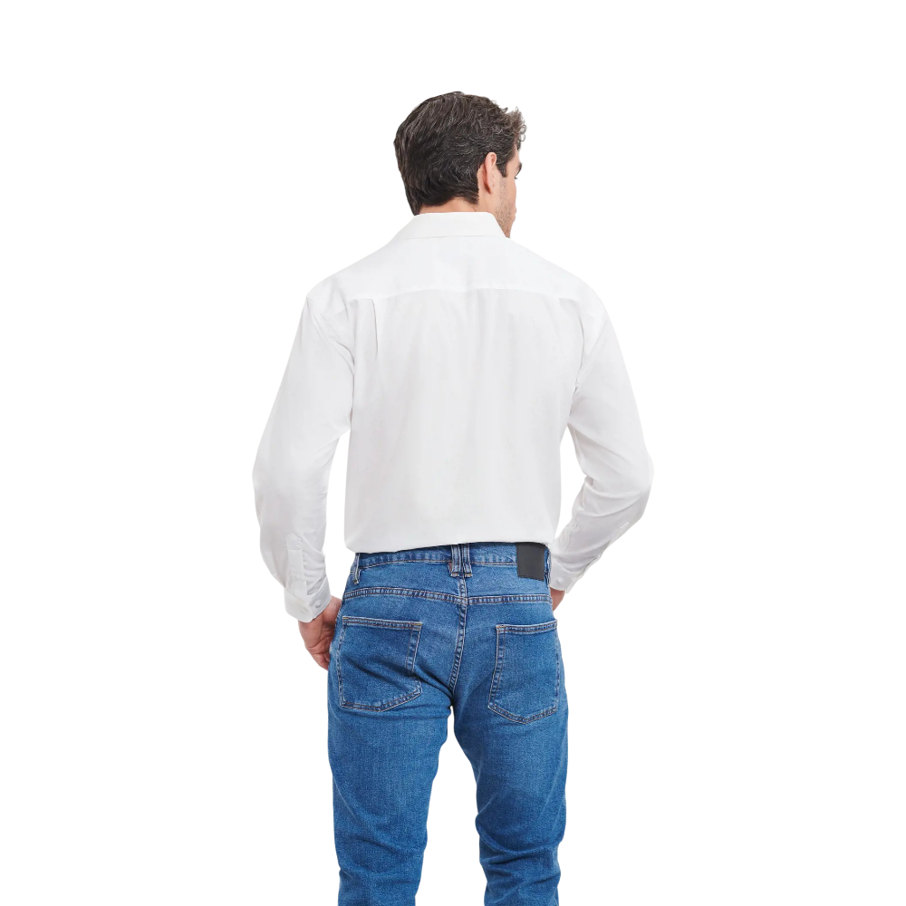 PDP - russellmenlslclaspurecottonpoplinshirt square #00000000 background