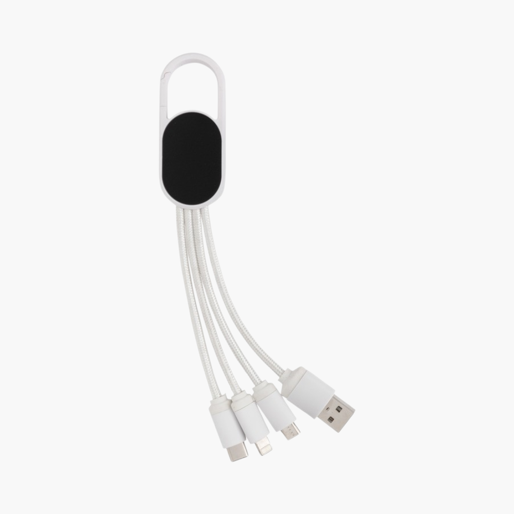 PDP - 4in1cablewithcarabinerclip square #F8F8F8 background