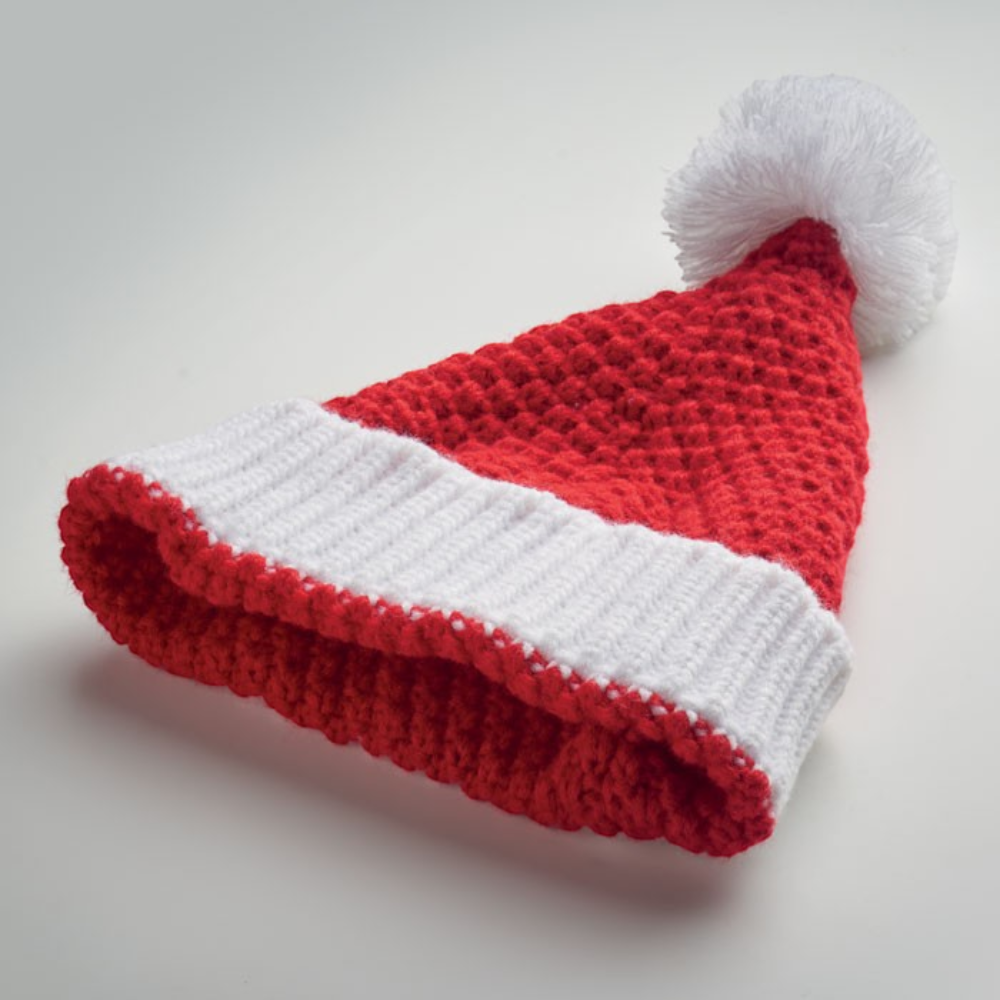PDP - christmasknittedbeaniewithcuffandbobbleinsoftstretchableacrylic square original background