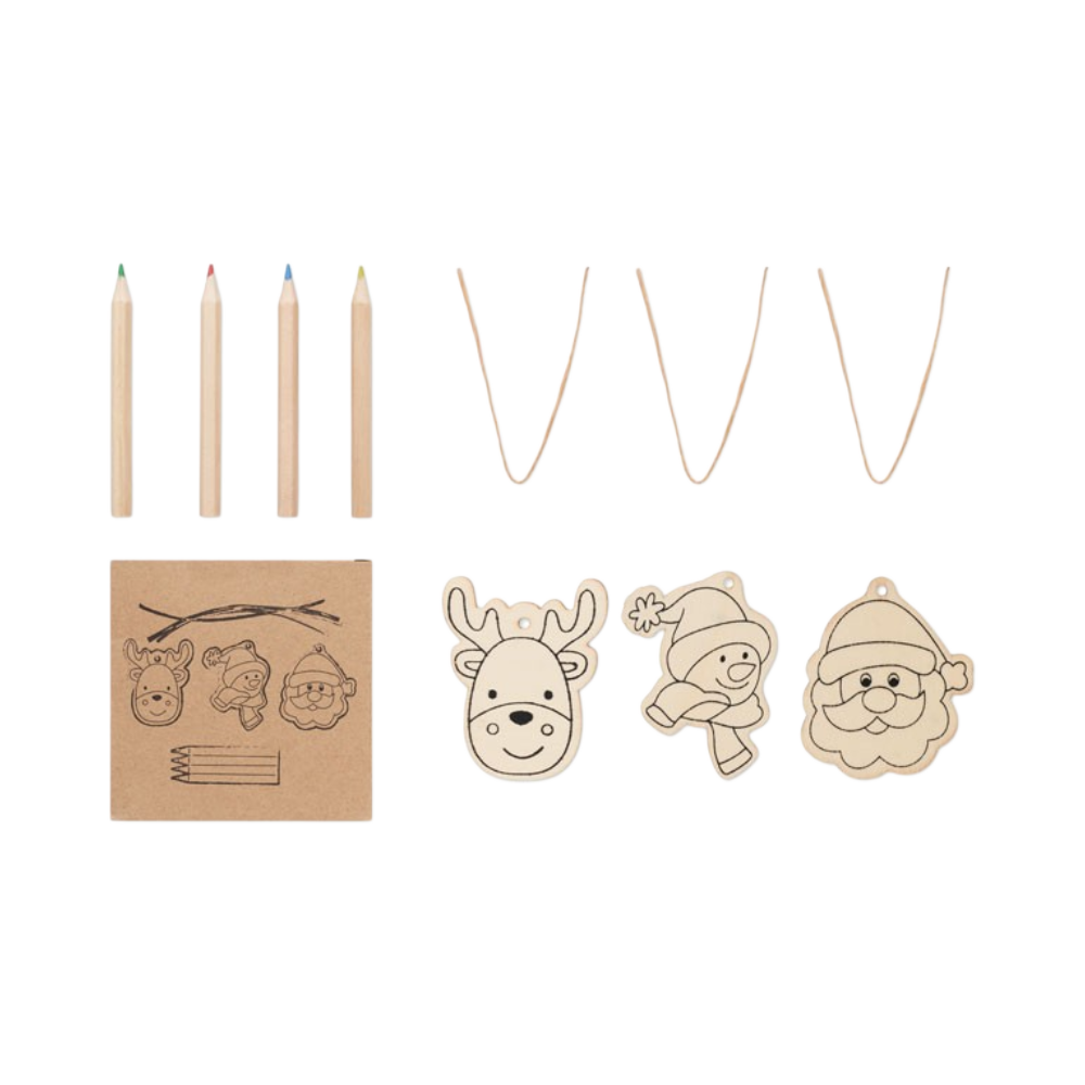 FUNCOOL Dicteerbare houten ornamenten set