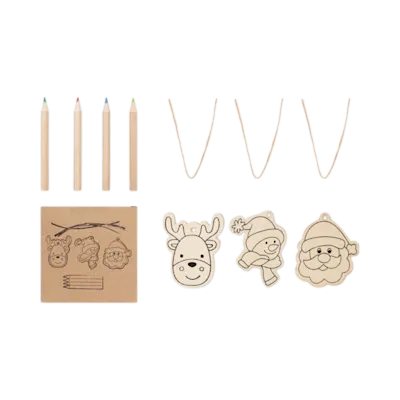 FUNCOOL Drawing Wooden Ornaments Set