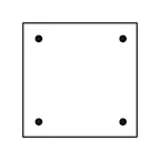 4 holes in the corners