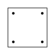 4 holes in the corners