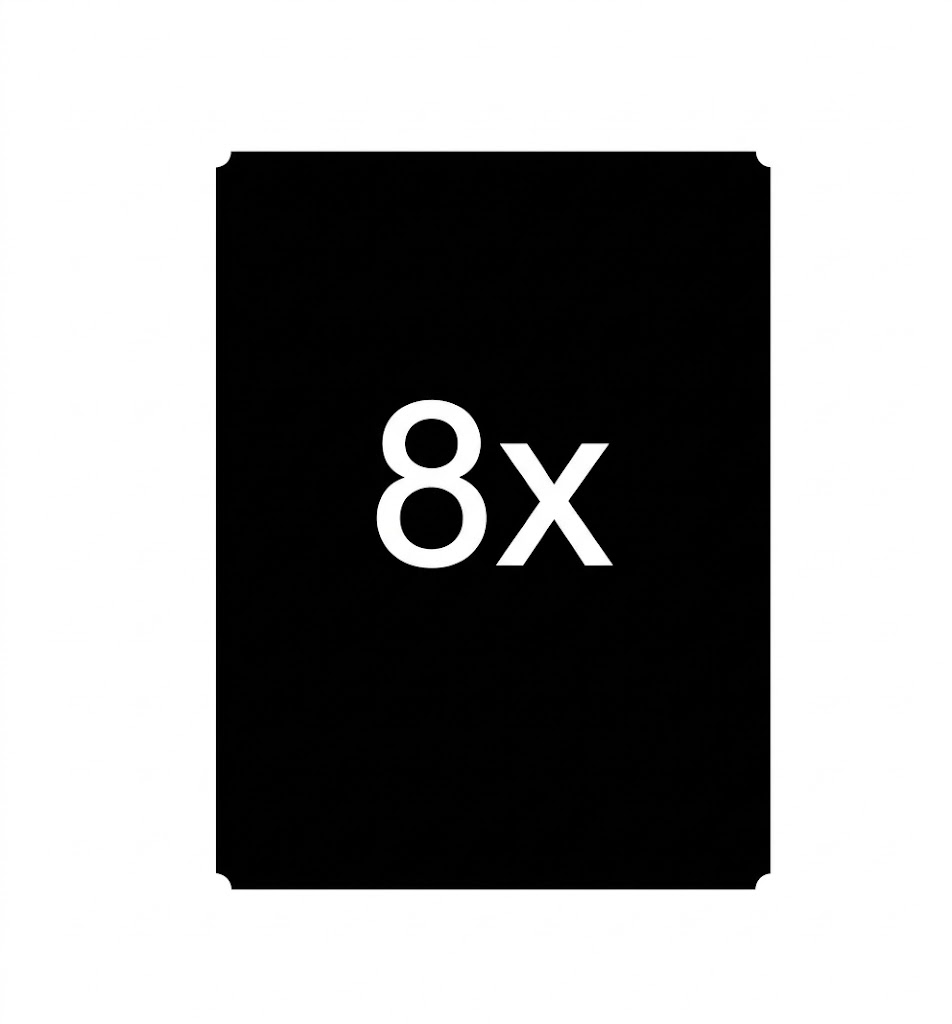 Sólo juego de 8 gráficos impresos en tablero sin PVC