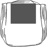 100 x 80 mm - On the flap