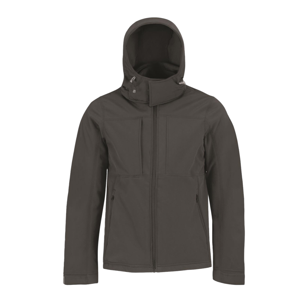 B&C Hooded Softshell jacket icon dark grey