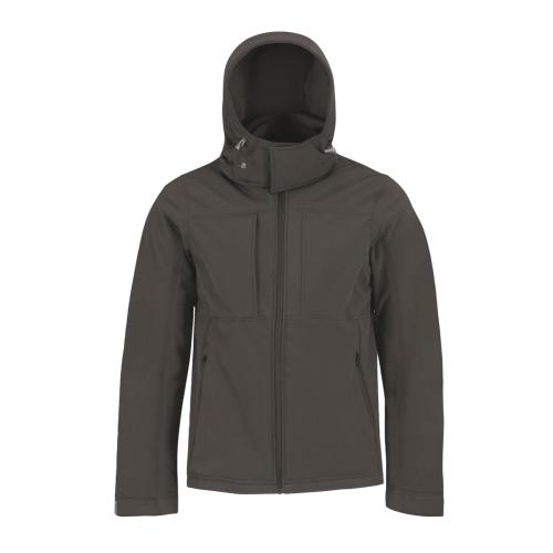 B&C Hooded Softshell jacket icon dark grey