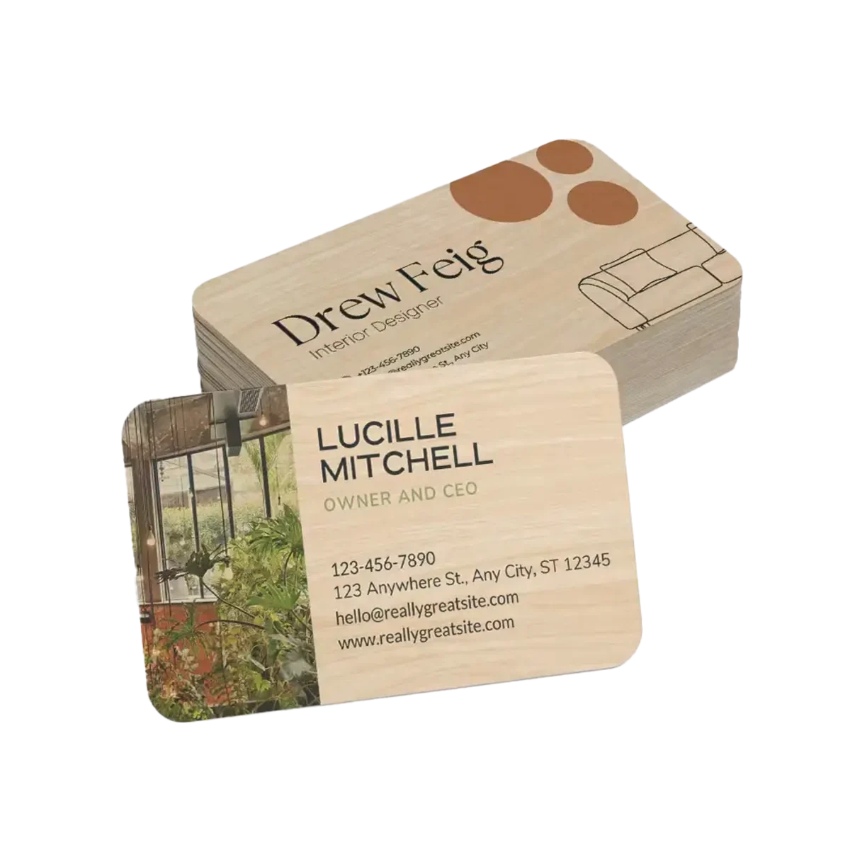 Wood Business Cards main image