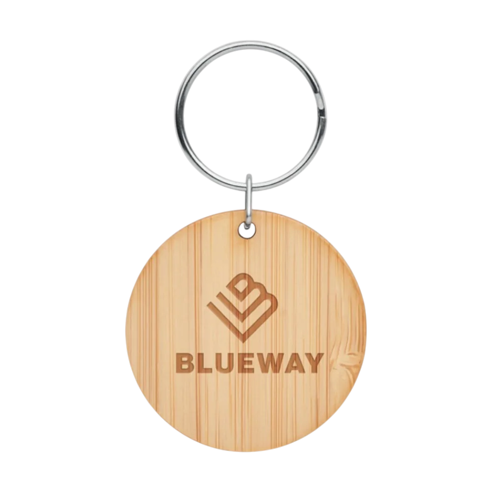PDP - roundbooroundbambookeyring square #F8F8F8 background