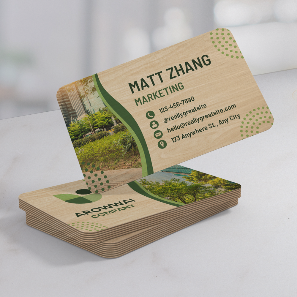 wooden business cards PDP