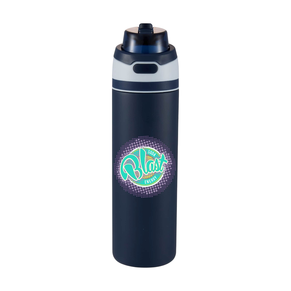 PDP - elvin28ozrecycledstainlessflipstrawbottle square grey background