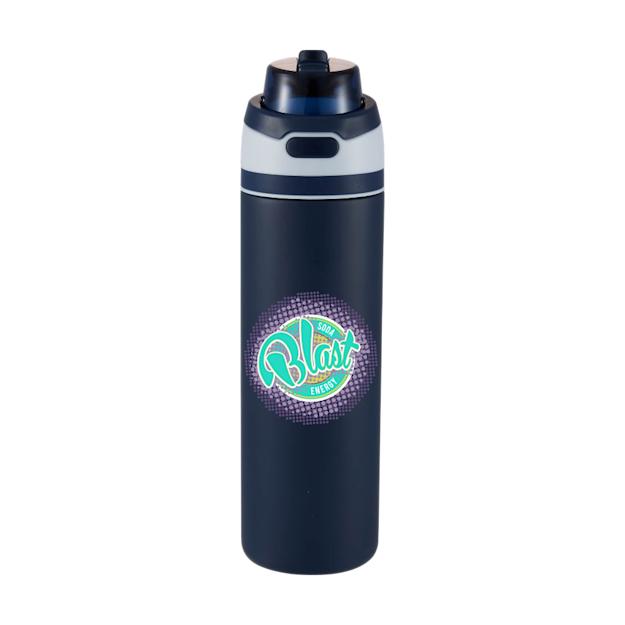 PDP - elvin28ozrecycledstainlessflipstrawbottle square grey background