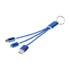 Metal 3-in-1 charging cable blue