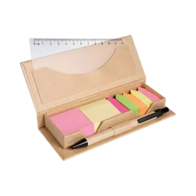 STIBOX Sticky Memo Set Recycled with Pen