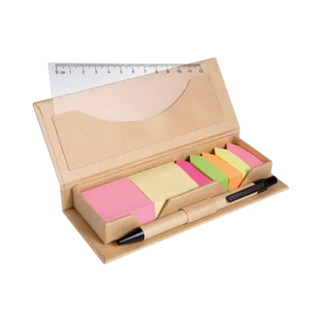 STIBOX Sticky Memo Set Recycled with Pen